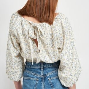 En Saison Teal Multi Orielle Top